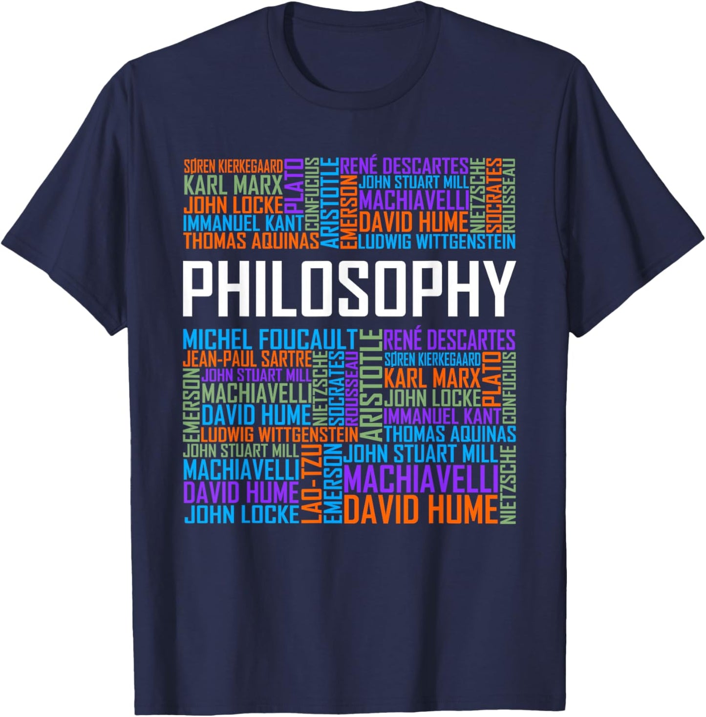 Philosophy Words Lover Gift Philosopher T-Shirt - T-Shirt | Navy