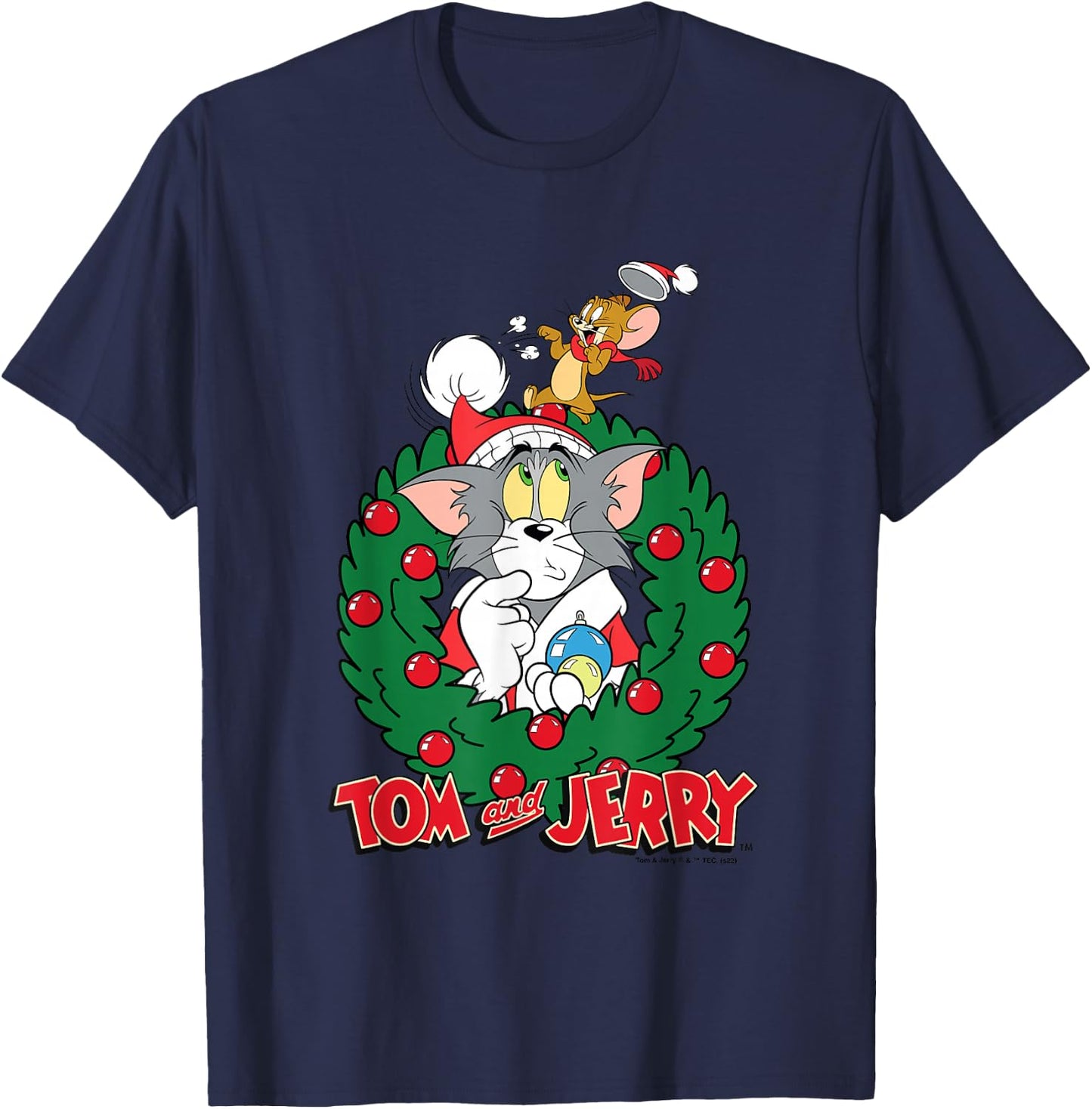 Tom & Jerry Christmas T-Shirt - T-Shirt | Navy