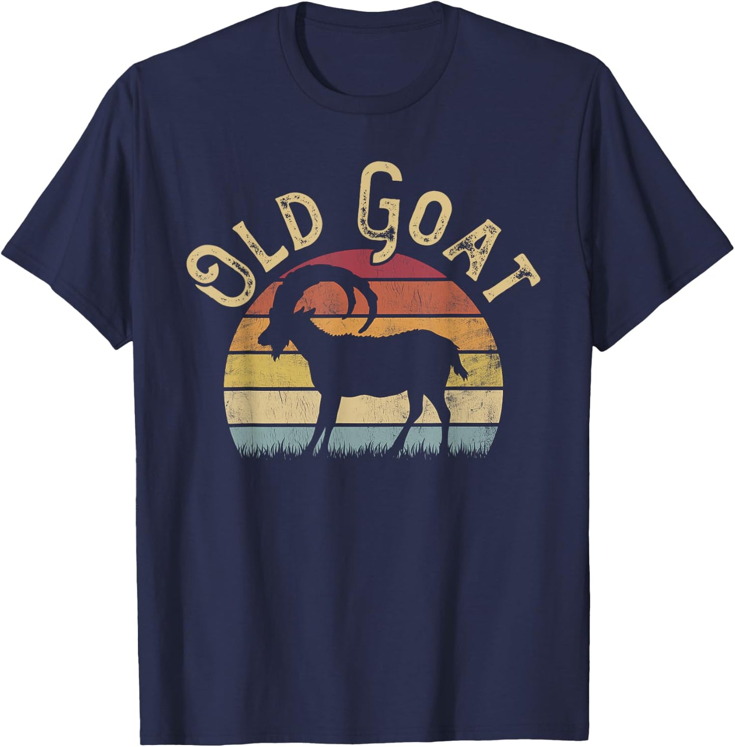 Old Goat Vintage I like Goats Funny Goat Lover Theme T-Shirt - T-Shirt | Navy