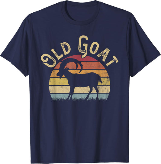 Old Goat Vintage I like Goats Funny Goat Lover Theme T-Shirt - T-Shirt | Navy
