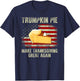 Vintage USA Flag Trumpkin Pie Make Thanksgiving Great Again T-Shirt - T-Shirt | Navy