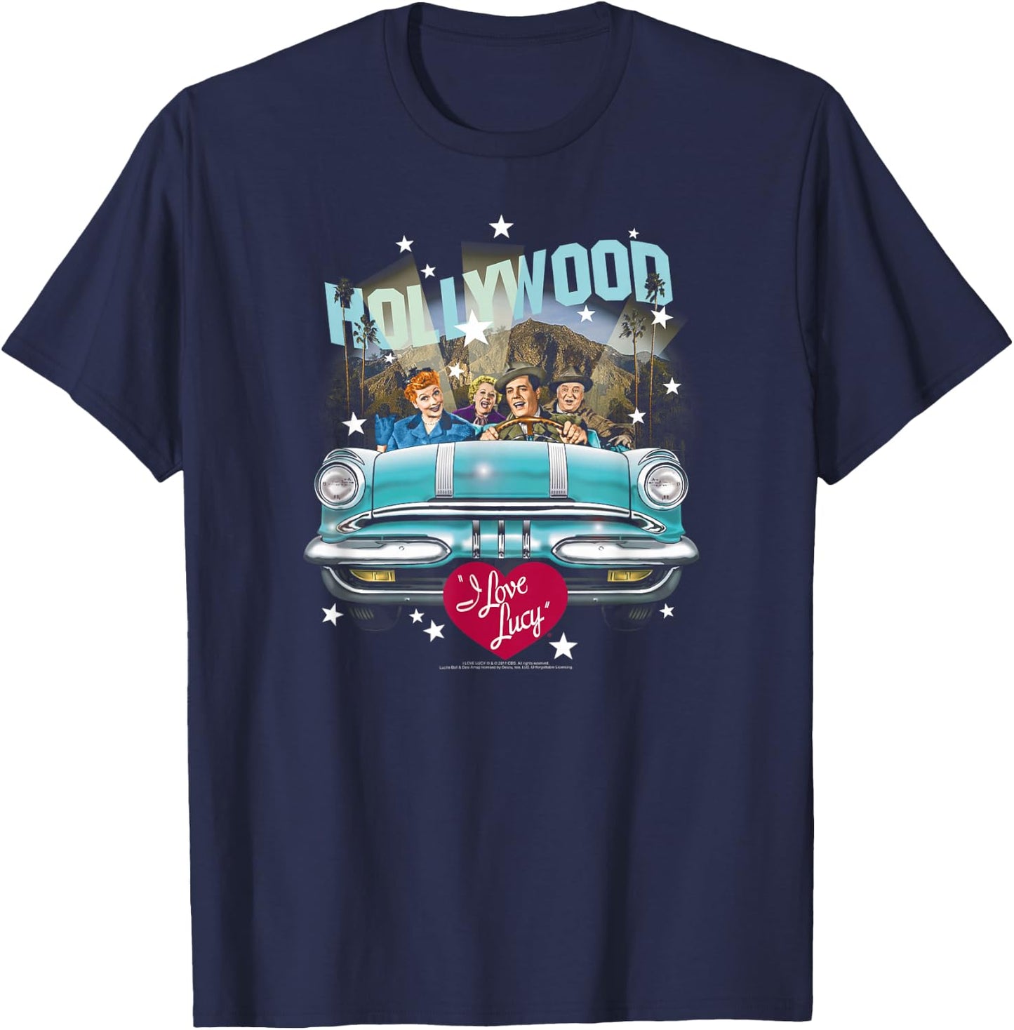 I Love Lucy Hollywood Road Trip T-Shirt - T-Shirt | Navy