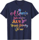 A Queen Was Born In July, July 21st Birthday T-Shirt - T-Shirt | Navy