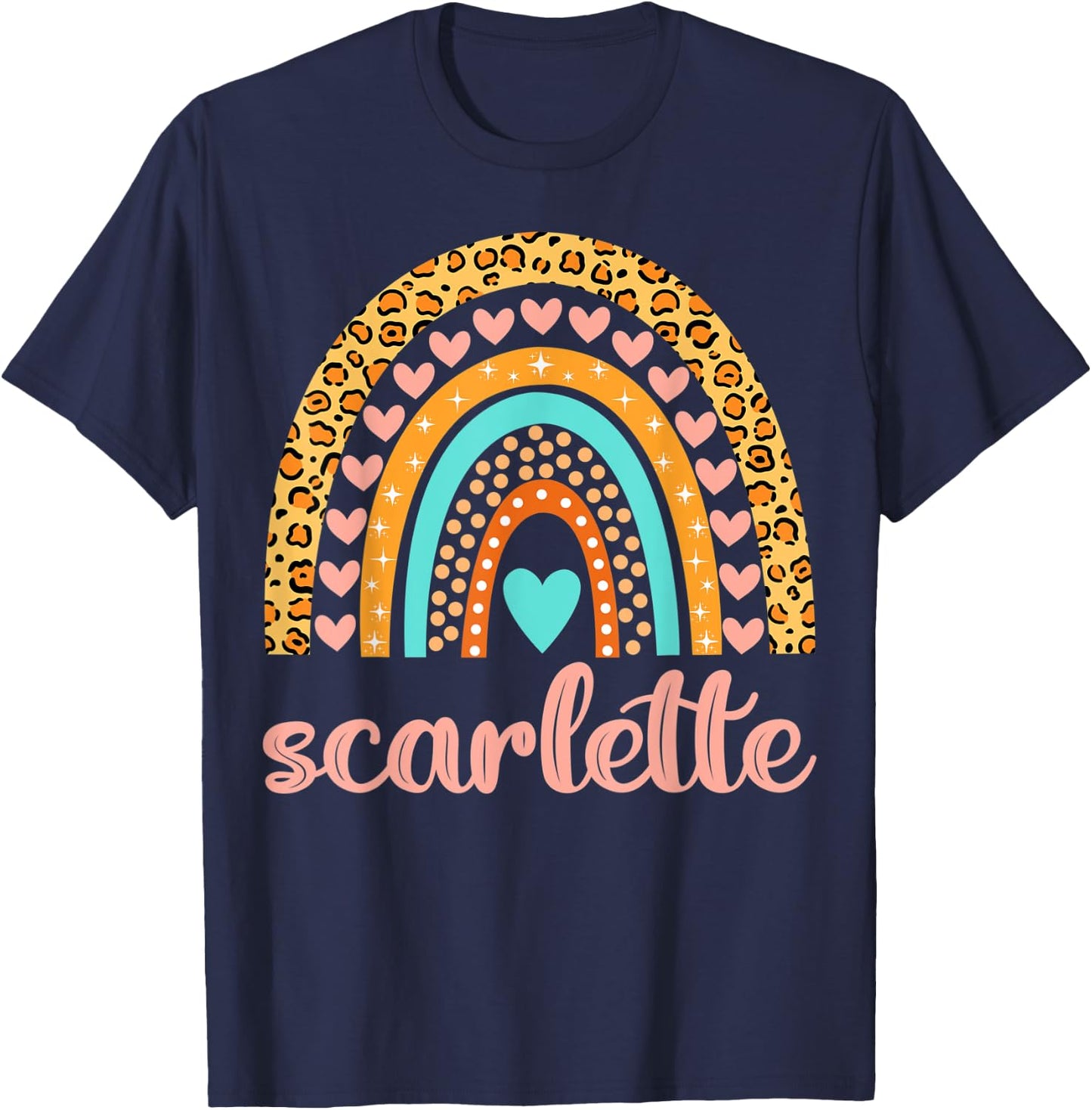 Scarlette Scarlette Name Birthday Shirt Gift T-Shirt - T-Shirt | Navy