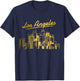 Los Angeles Skyline LA Vintage California T-Shirt - T-Shirt | Navy