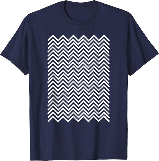Twin Peaks Black and White Chevron T-Shirt - T-Shirt | Navy