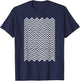 Twin Peaks Black and White Chevron T-Shirt - T-Shirt | Navy