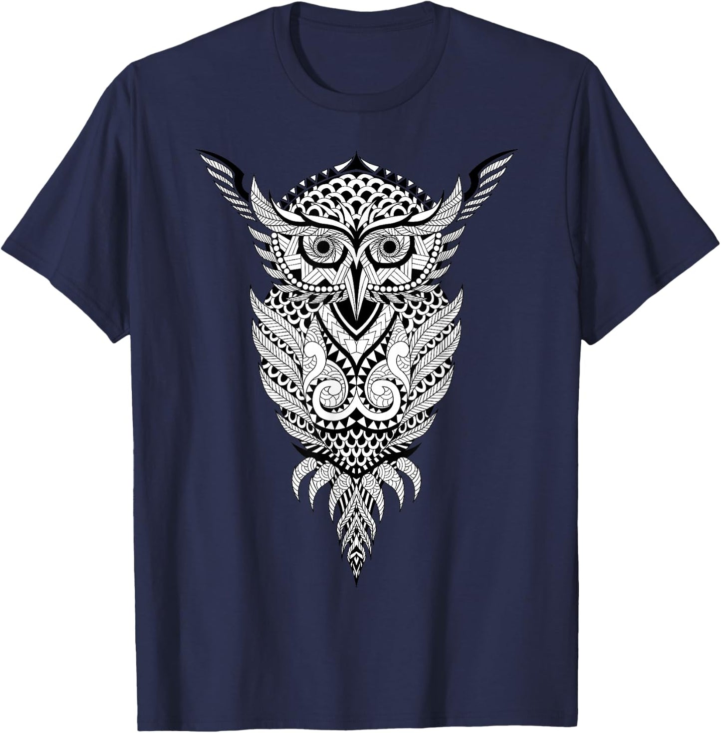 Cute owl to paint and colour for children T-Shirt - T-Shirt | Navy