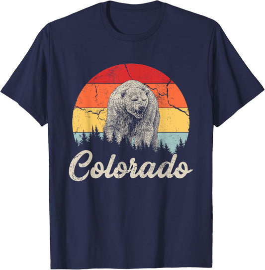 Vintage Retro Co Colorado Wildlife Bear Adventure T-Shirt - T-Shirt | Navy