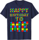 Happy Birthday To Me Autism Birthday Rainbow Kids Boys Girls T-Shirt - T-Shirt | Navy