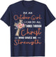 October Girl Birthday I Can Do Things Through Christ Womans T-Shirt - T-Shirt | Navy