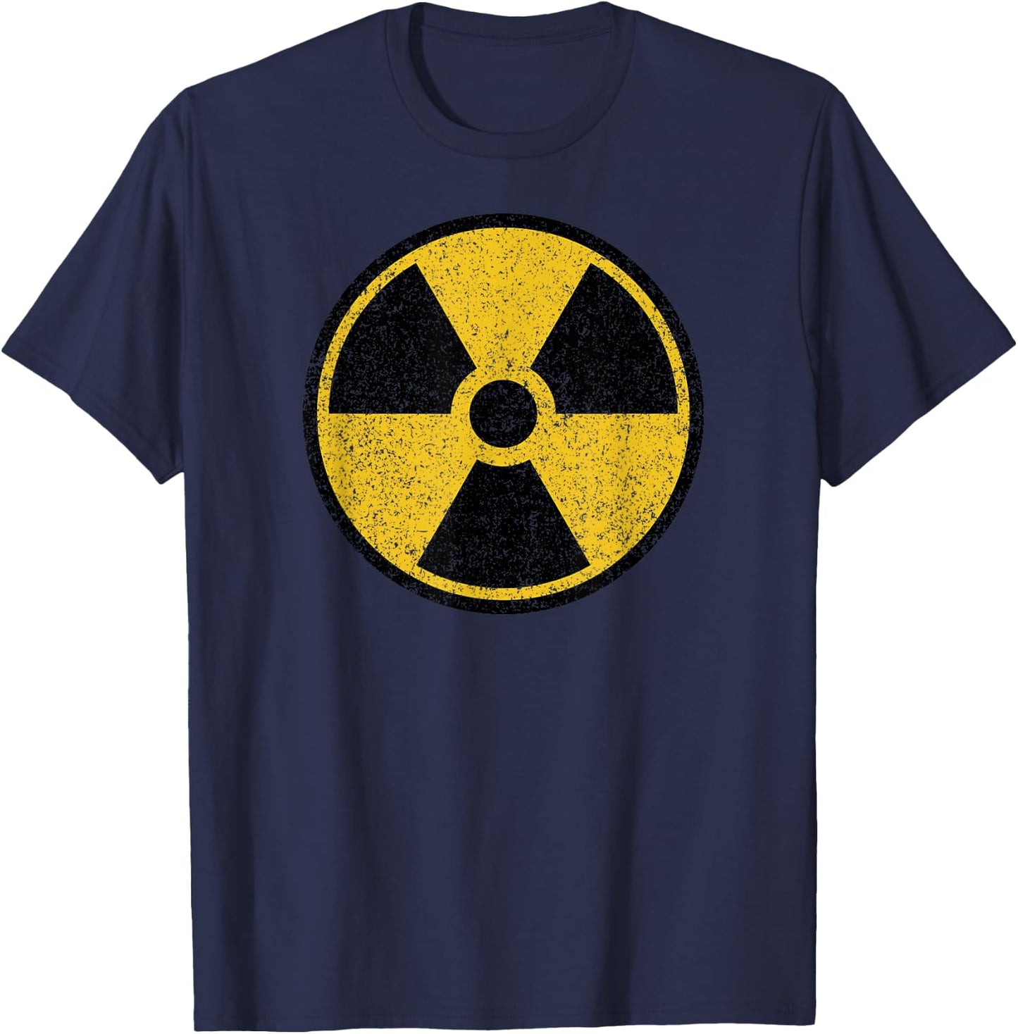 Radioactive Nuclear Warning Symbol Radiation Sign Fallout T-Shirt - T-Shirt | Navy