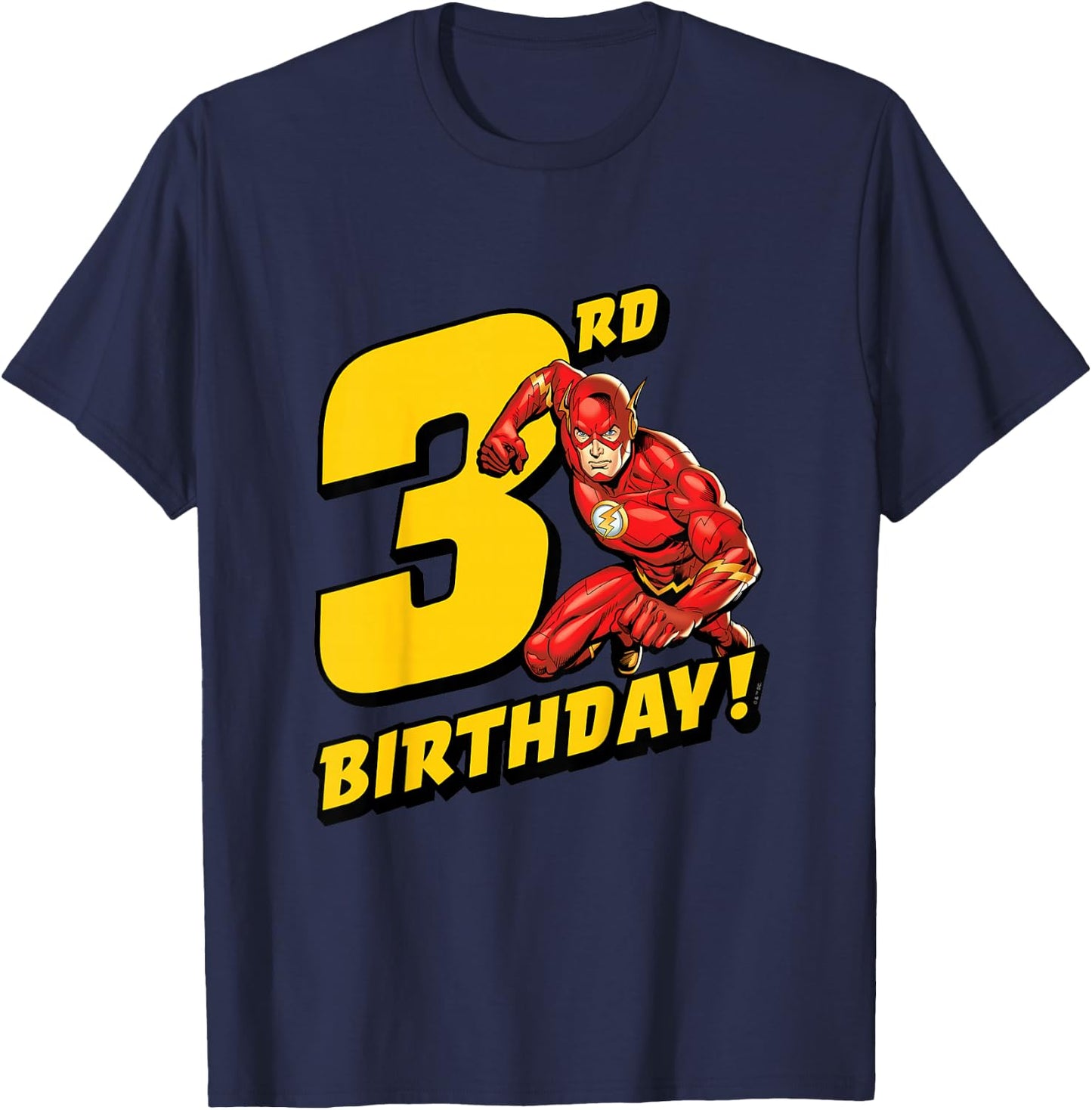 Kids The Flash 3rd Birthday T-Shirt - T-Shirt | Navy