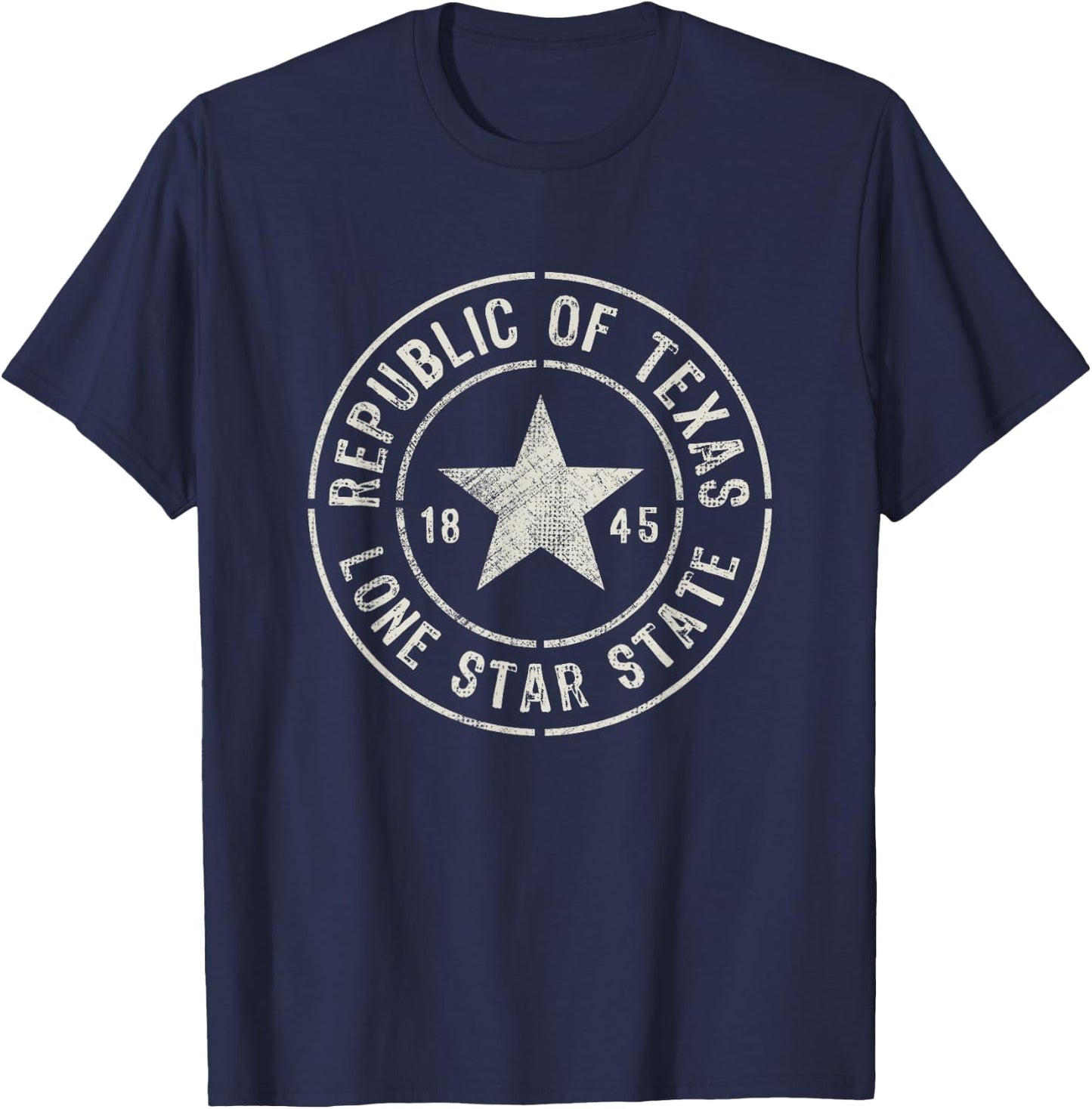 Texas The Lone Star State Republic Of Texas 1845 T-Shirt - T-Shirt | Navy