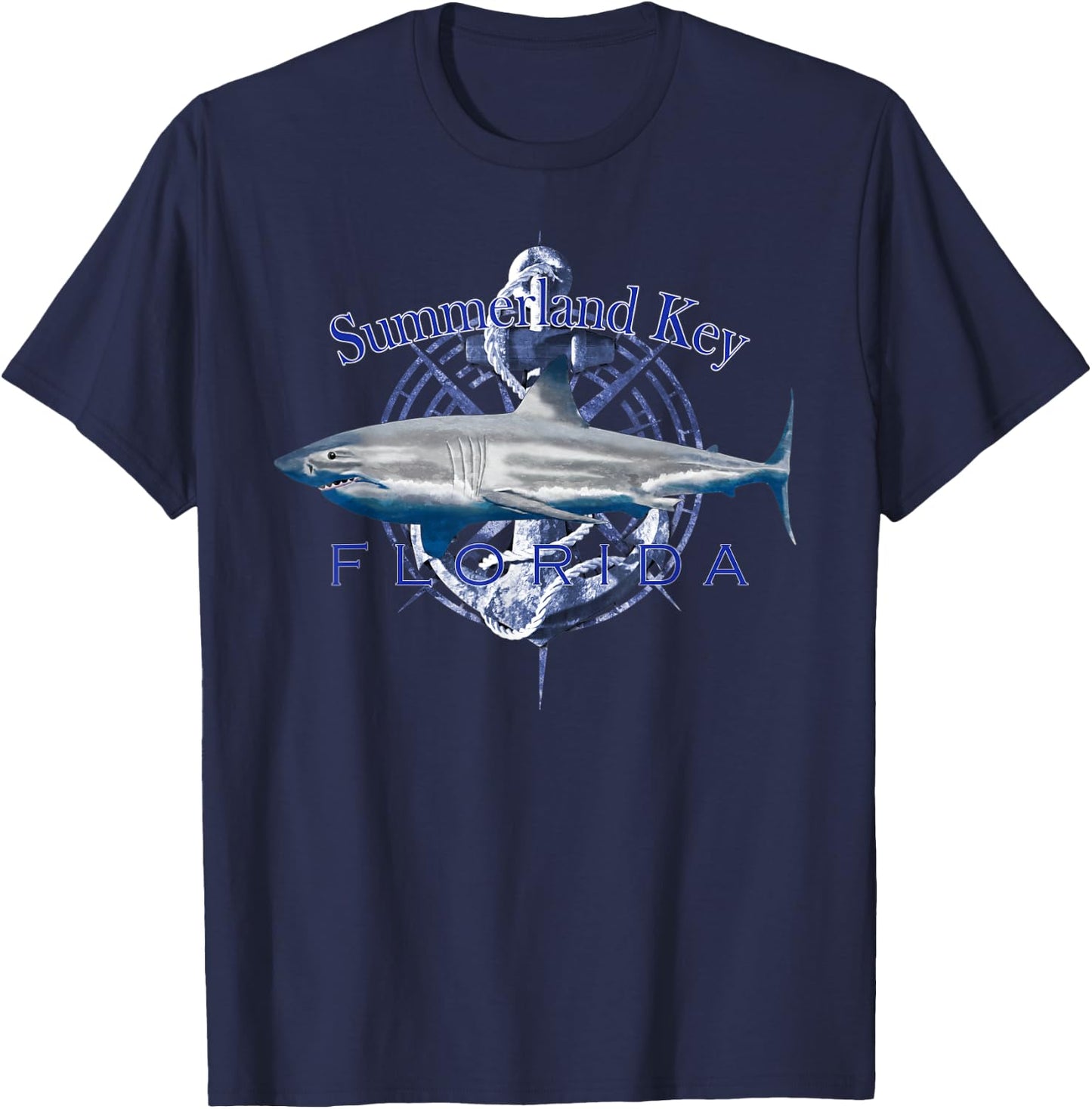 Summerland Key Florida Nautical Sailing Boating T-Shirt - T-Shirt | Navy