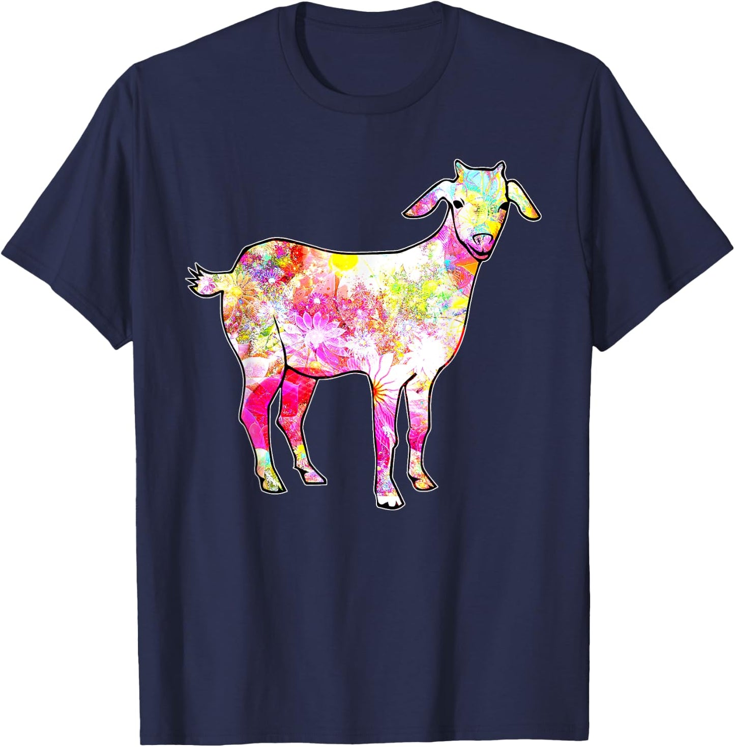 Just a Girl who Loves Goats Women Farmer Cute Goat T-Shirt - T-Shirt | Navy