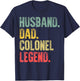 Funny Vintage Gift Husband Dad Colonel Legend Retro T-Shirt - T-Shirt | Navy