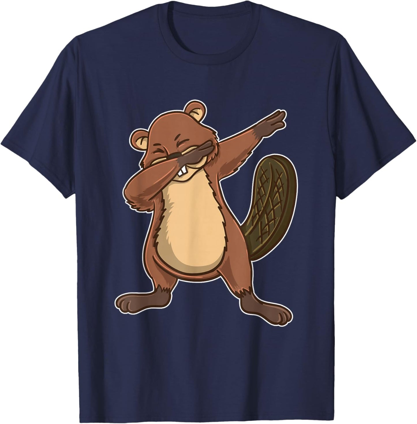 Dabbing Beaver T-Shirt - T-Shirt | Navy