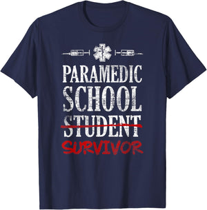 Paramedic School Survivor T-Shirt - T-Shirt | Navy