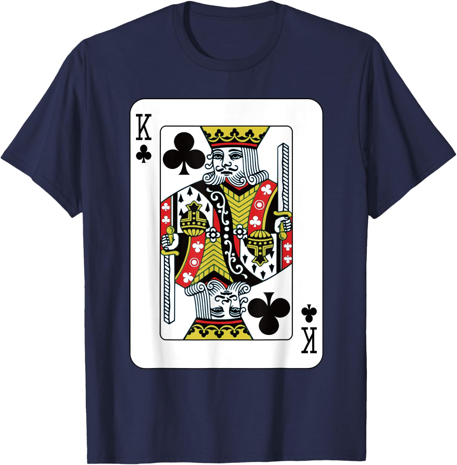 King of the Clubs at the Card Game T-Shirt - T-Shirt | Navy