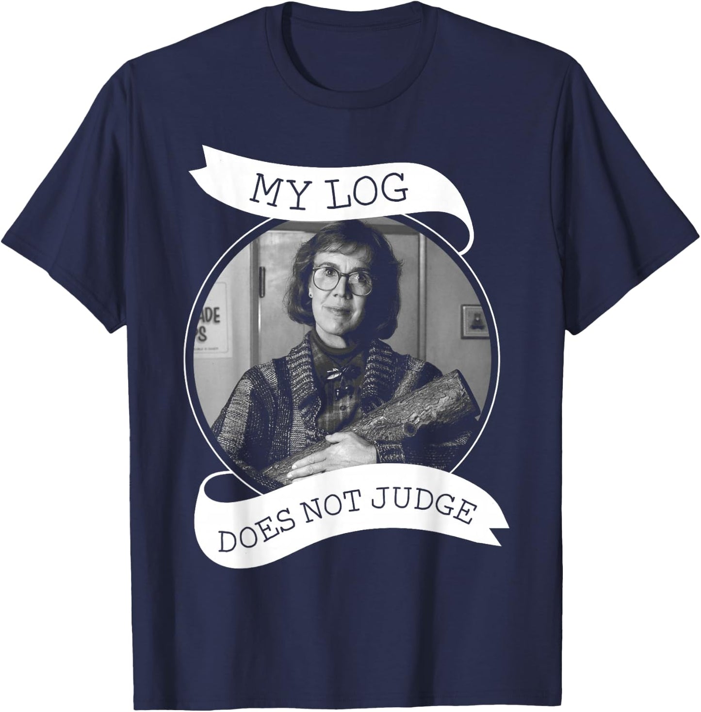 Twin Peaks My Log Does Not Judge Graphic T-Shirt - T-Shirt | Navy