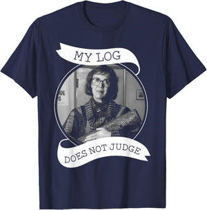 Twin Peaks My Log Does Not Judge Graphic T-Shirt - T-Shirt | Navy