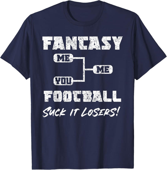 Vintage Fantasy Football Draft Party Kit Funny Sports Winner T-Shirt - T-Shirt | Navy