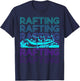 Rafting Whitewater Raft Retro T-Shirt - T-Shirt | Navy