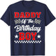 Race Car Daddy of The Birthday Boy Racing Family T-Shirt - T-Shirt | Navy