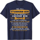 I'm A Stubborn Son of Awesome Mom Funny Saying Lucky Son T-Shirt - T-Shirt | Navy