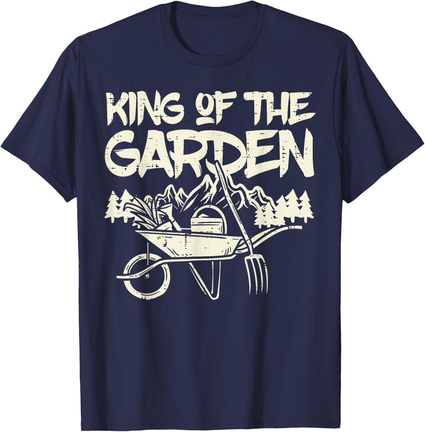 King of The Garden Cool Gardening Gardener Grandpa Dad Men T-Shirt - T-Shirt | Navy
