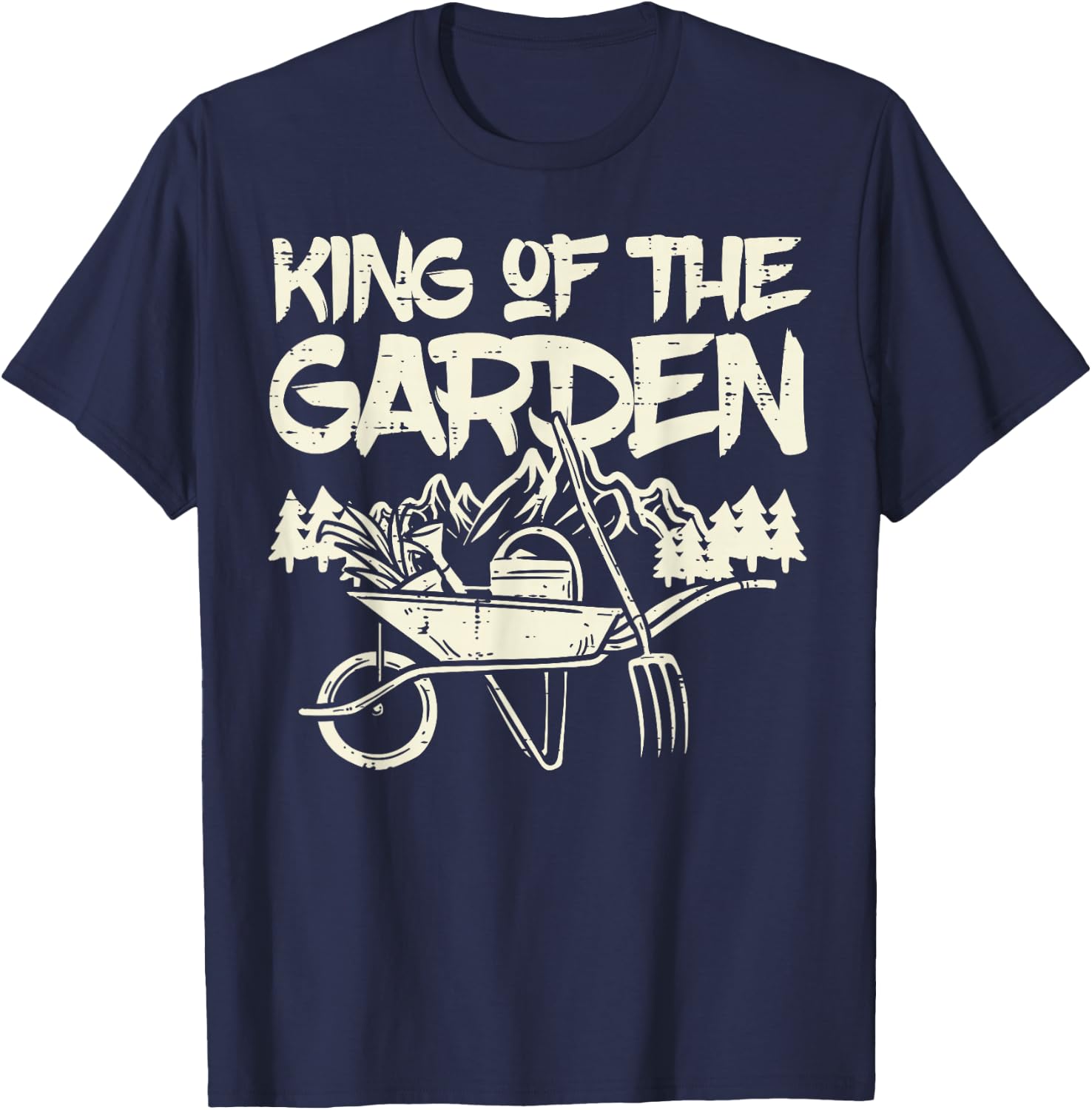King of The Garden Cool Gardening Gardener Grandpa Dad Men T-Shirt - T-Shirt | Navy