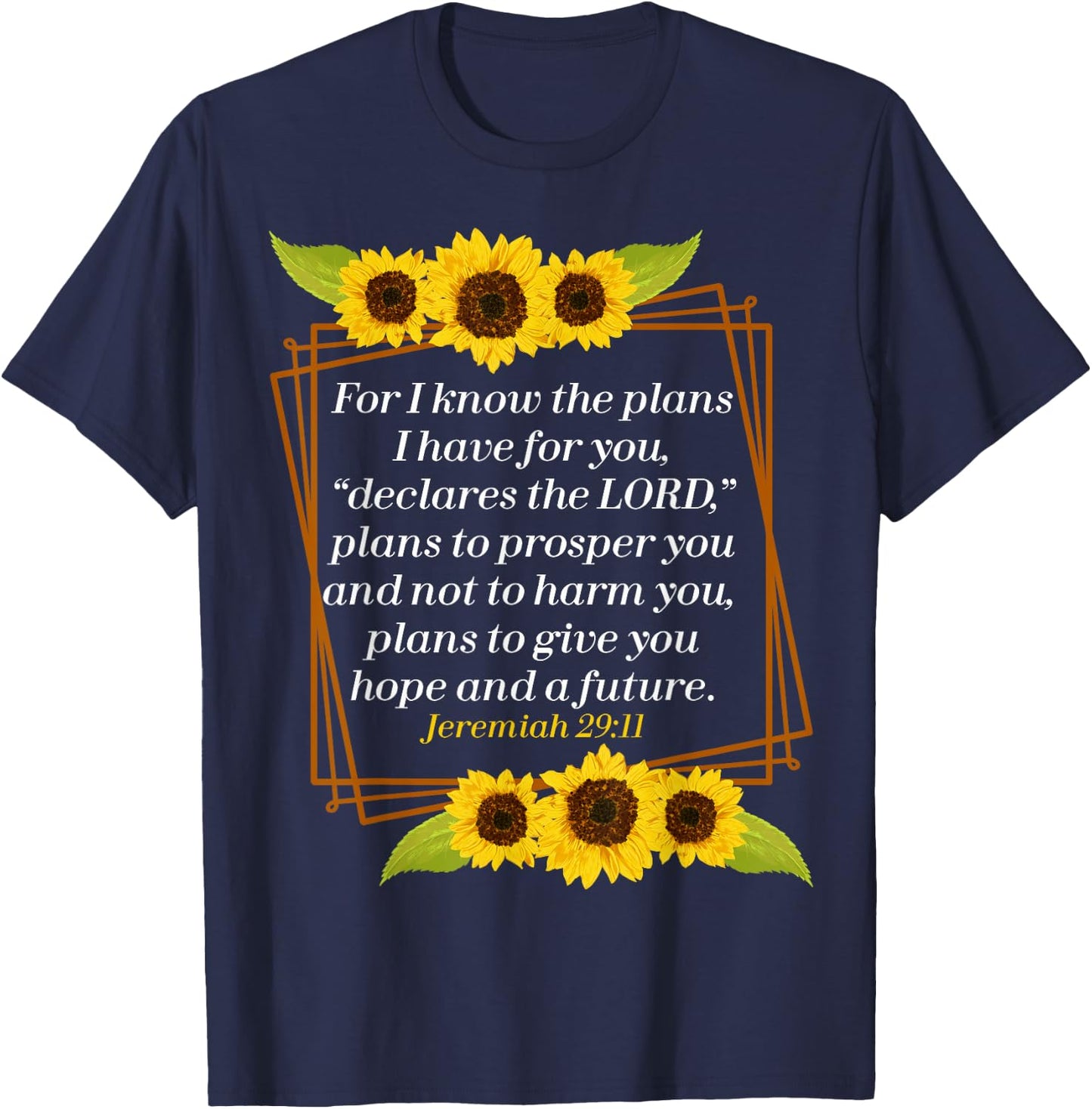 Jeremiah 29:11 Bible Christian for Christian T-Shirt - T-Shirt | Navy