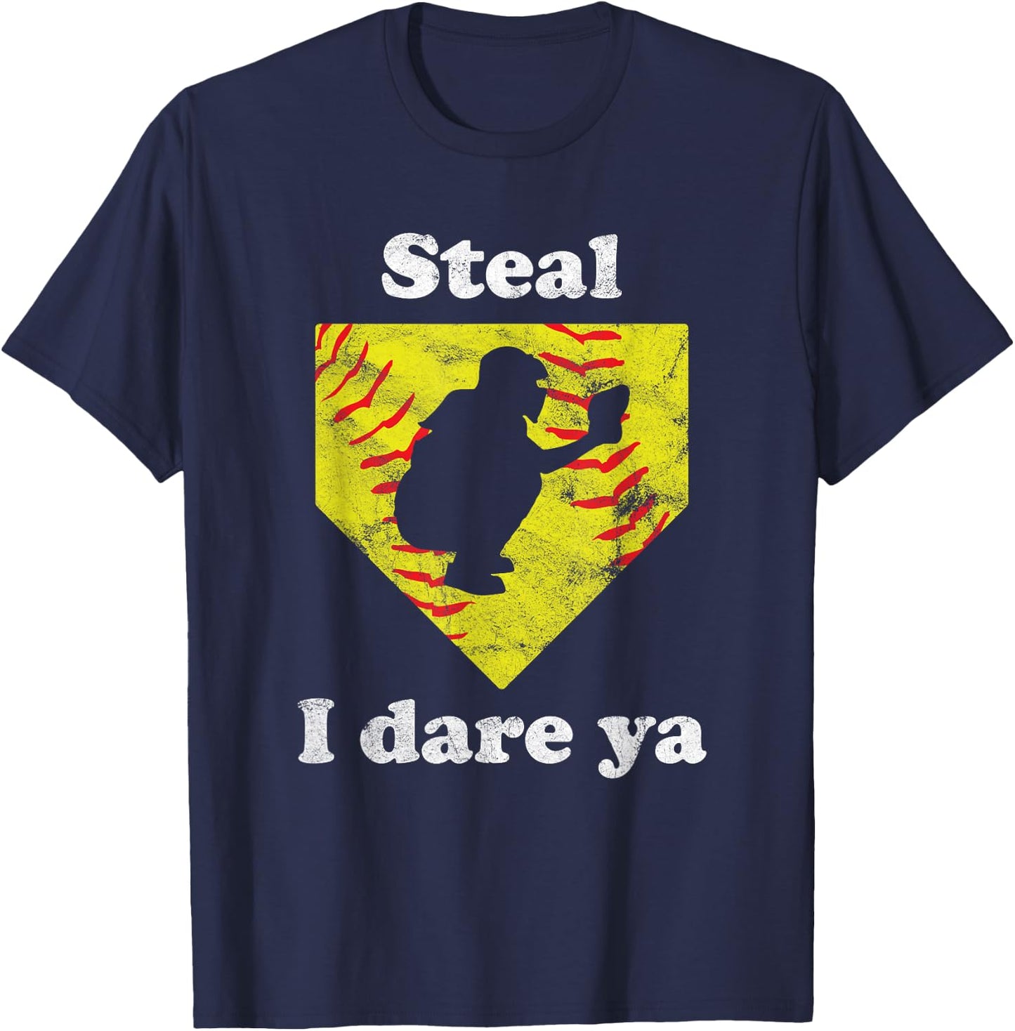 Funny Softball Catcher T-Shirt - T-Shirt | Navy