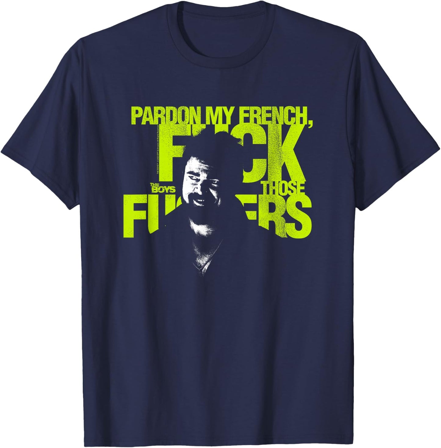 The Boys Pardon My French Superhero TV Show T-Shirt - T-Shirt | Navy