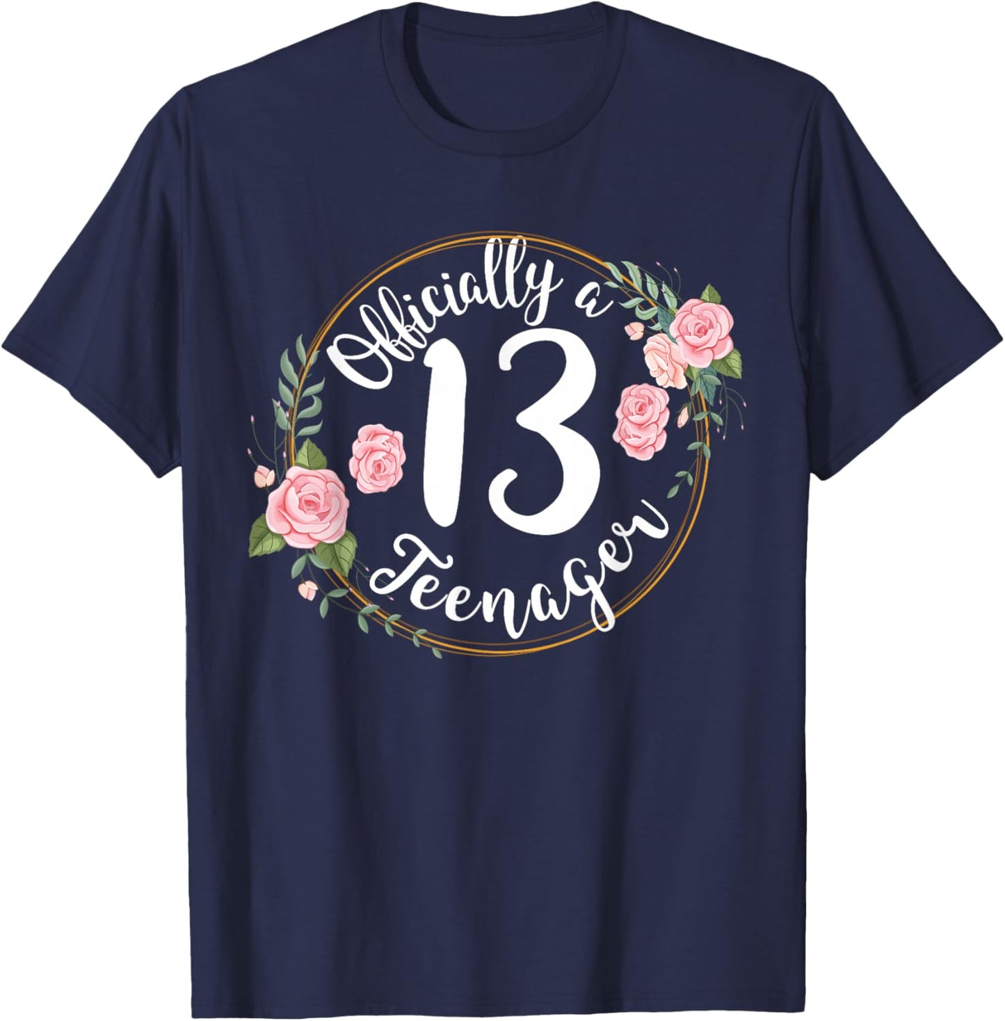 13th Birthday Official Teenager Teen Girls 13 Years Old T-Shirt - T-Shirt | Navy
