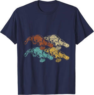 Retro Australian Animals Platypus T-Shirt - T-Shirt | Navy