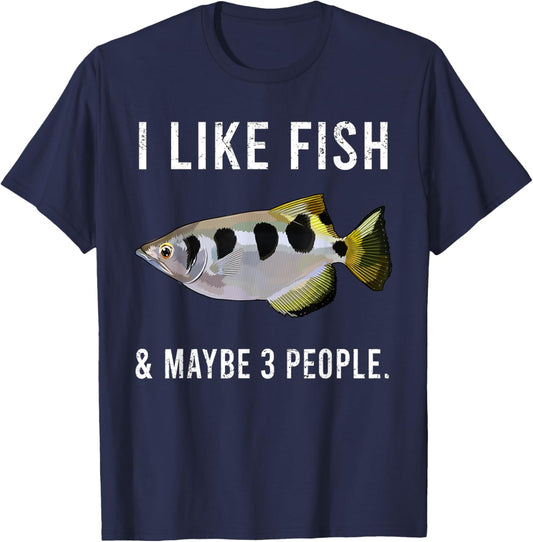 Funny I Like Archerfish Fish And Maybe 3 People T-Shirt - T-Shirt | Navy