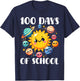 100 Days of School Astronaut Planet 100th Day of School Boys T-Shirt - T-Shirt | Navy