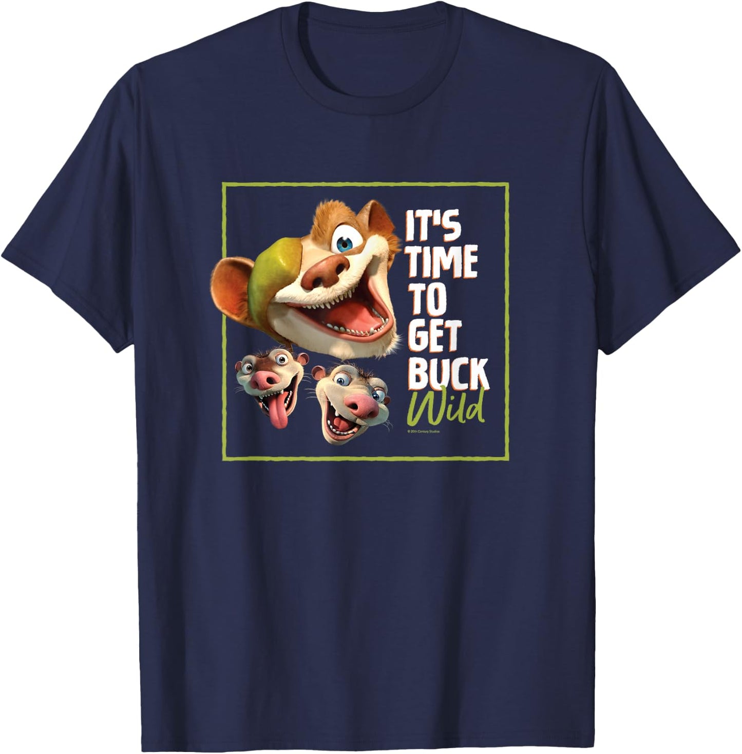 The Ice Age It's Time to Get Buck Wild T-Shirt - T-Shirt | Navy