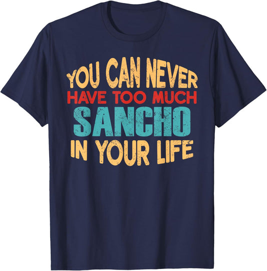 Funny Sancho Personalised First Name Joke Item T-Shirt - T-Shirt | Navy