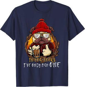 Funny In Dog Beer I've Only Had One Dog Owner Drinking Beer Women T-Shirt - T-Shirt | Navy