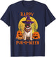 Funny Halloween Costumes for Pugs Lovers - Pumpkin Witch Pug T-Shirt - T-Shirt | Navy