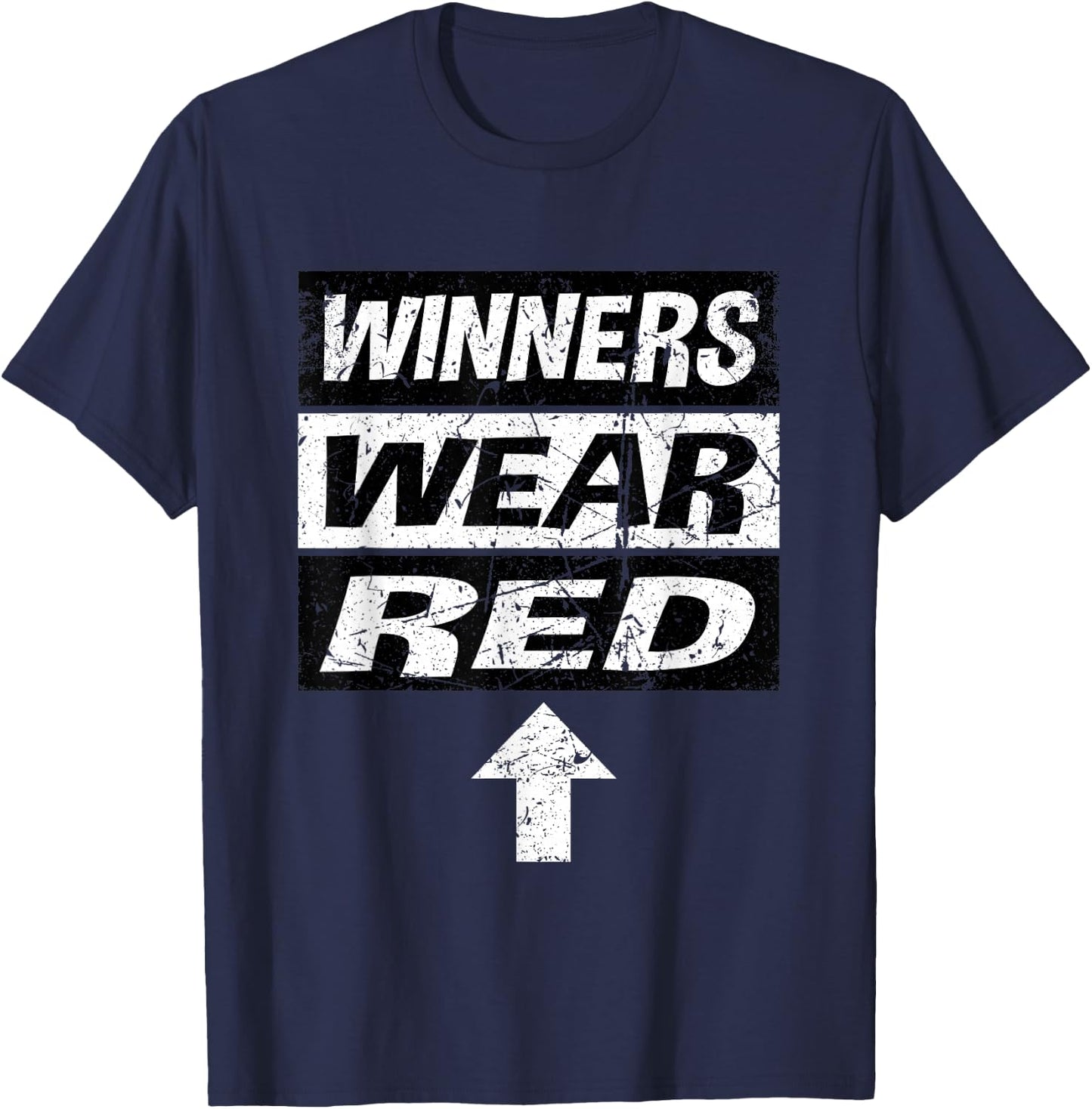 Retro Winners Wear Red Team Spirit Week Shirt Game T-Shirt - T-Shirt | Navy
