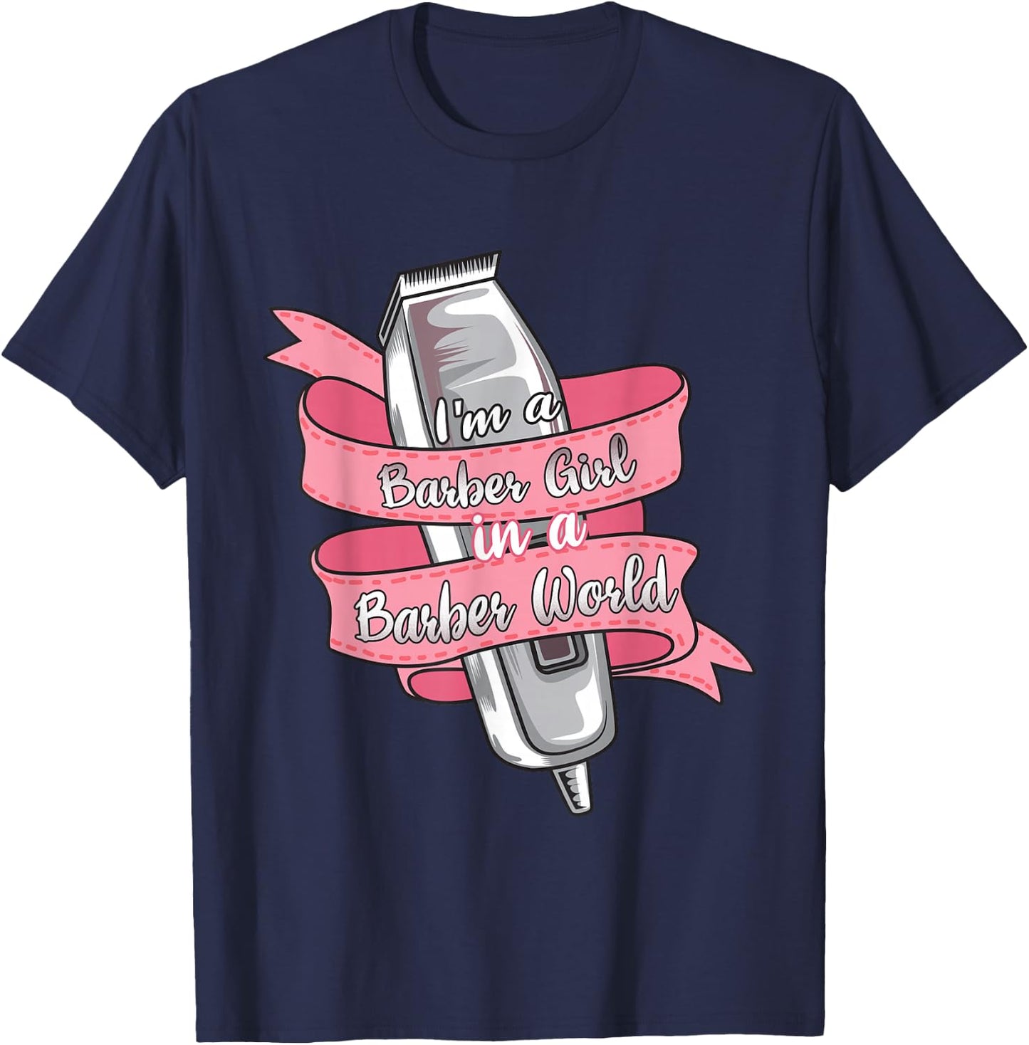 Hairdresser - Barber Girl Funny - Salon T-Shirt - T-Shirt | Navy
