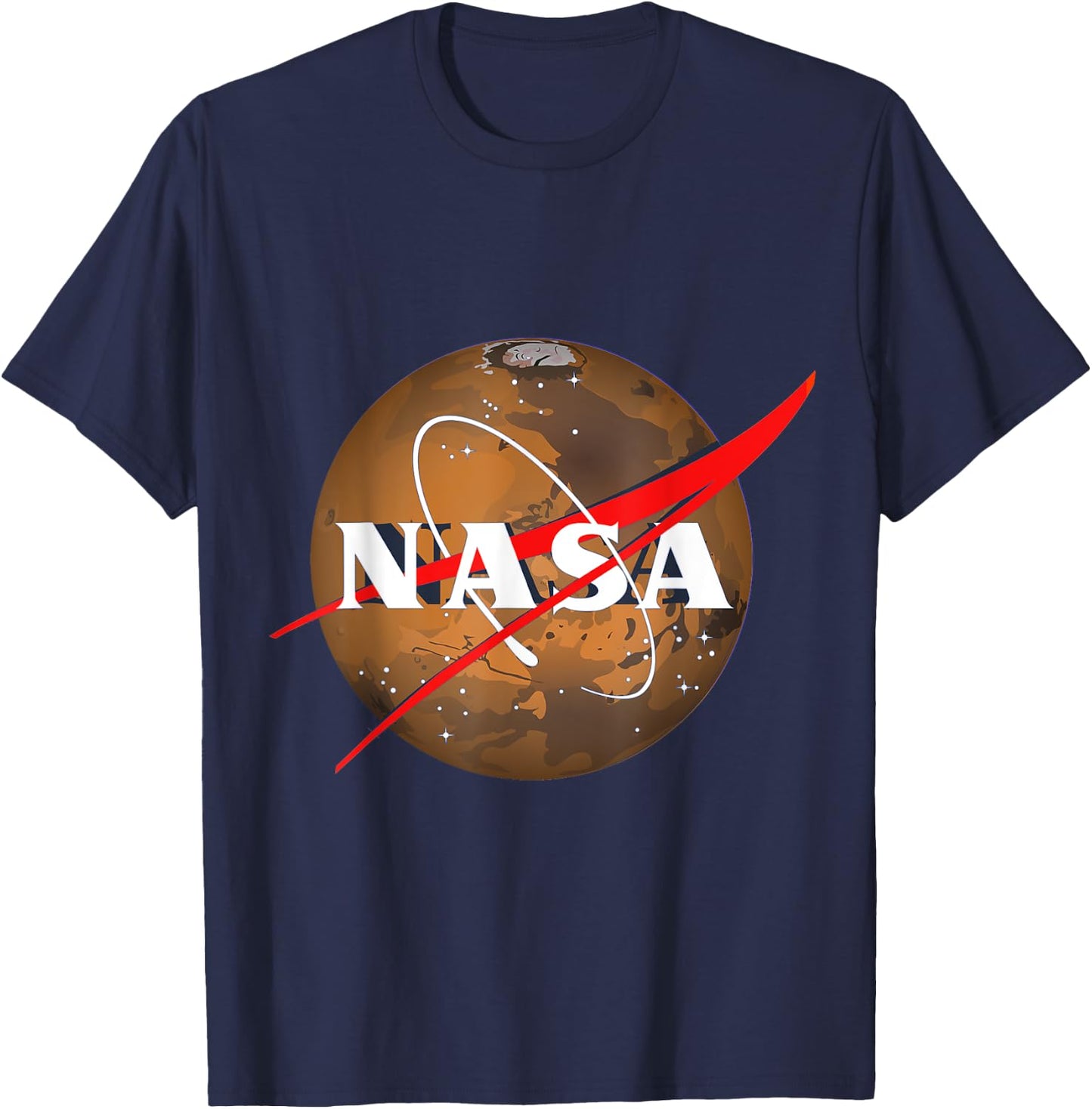 Official NASA Logo - Mars T-Shirt - T-Shirt | Navy