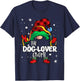 Dog Lover Gnome Red Buffalo Plaid Matching Family Christmas T-Shirt - T-Shirt | Navy