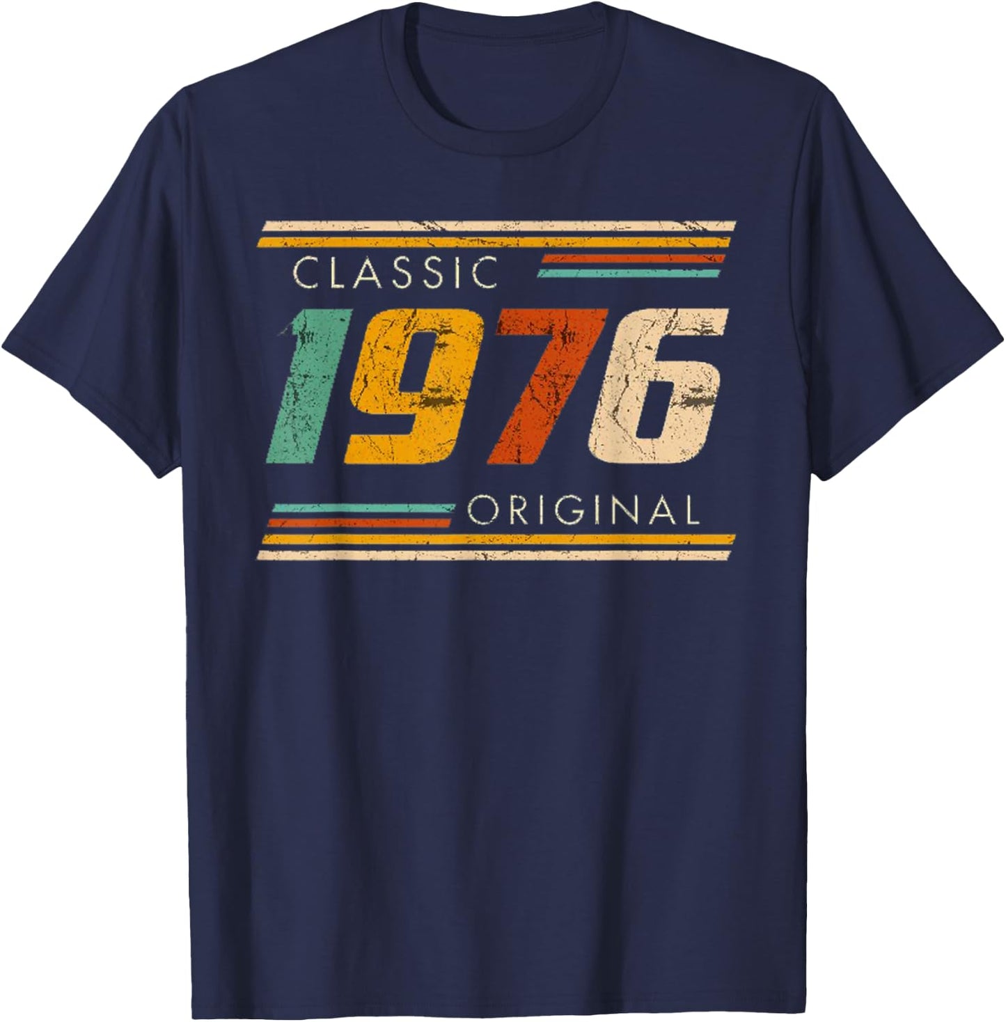 46th Birthday Classic 1976 Original T-Shirt - T-Shirt | Navy