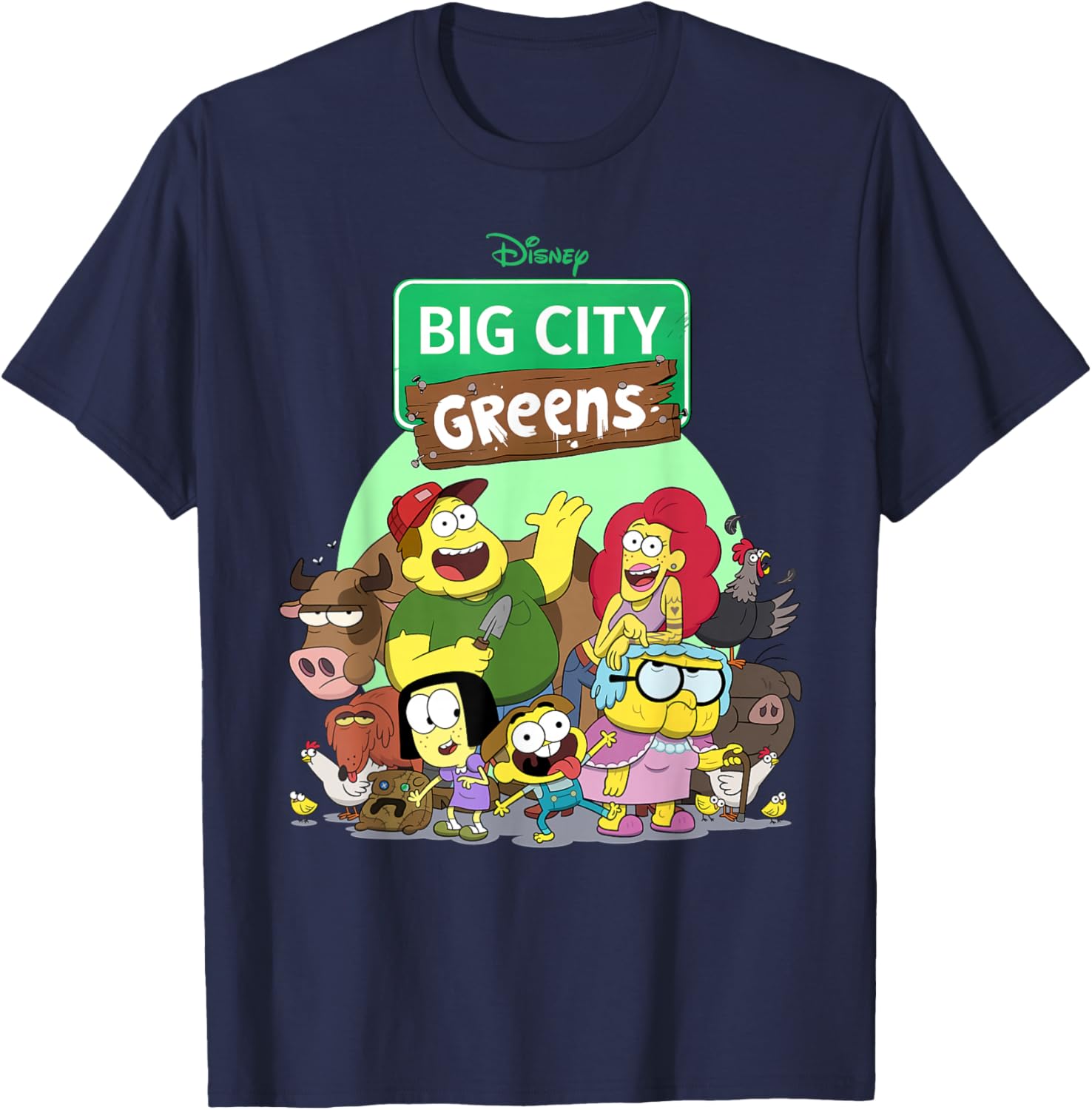 Disney Big City Greens Family Group T-Shirt - T-Shirt | Navy