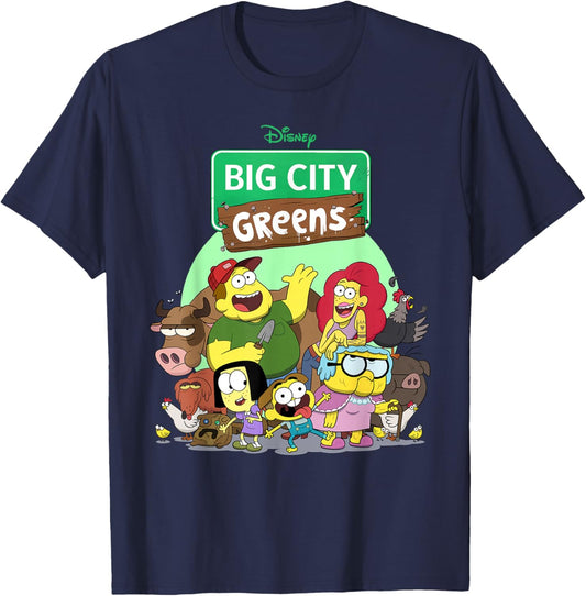 Disney Big City Greens Family Group T-Shirt - T-Shirt | Navy
